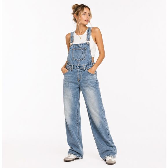 Levi's Pants - Levi's Premium Women's Bib Overalls Waterless Big E Medium Wash Size S